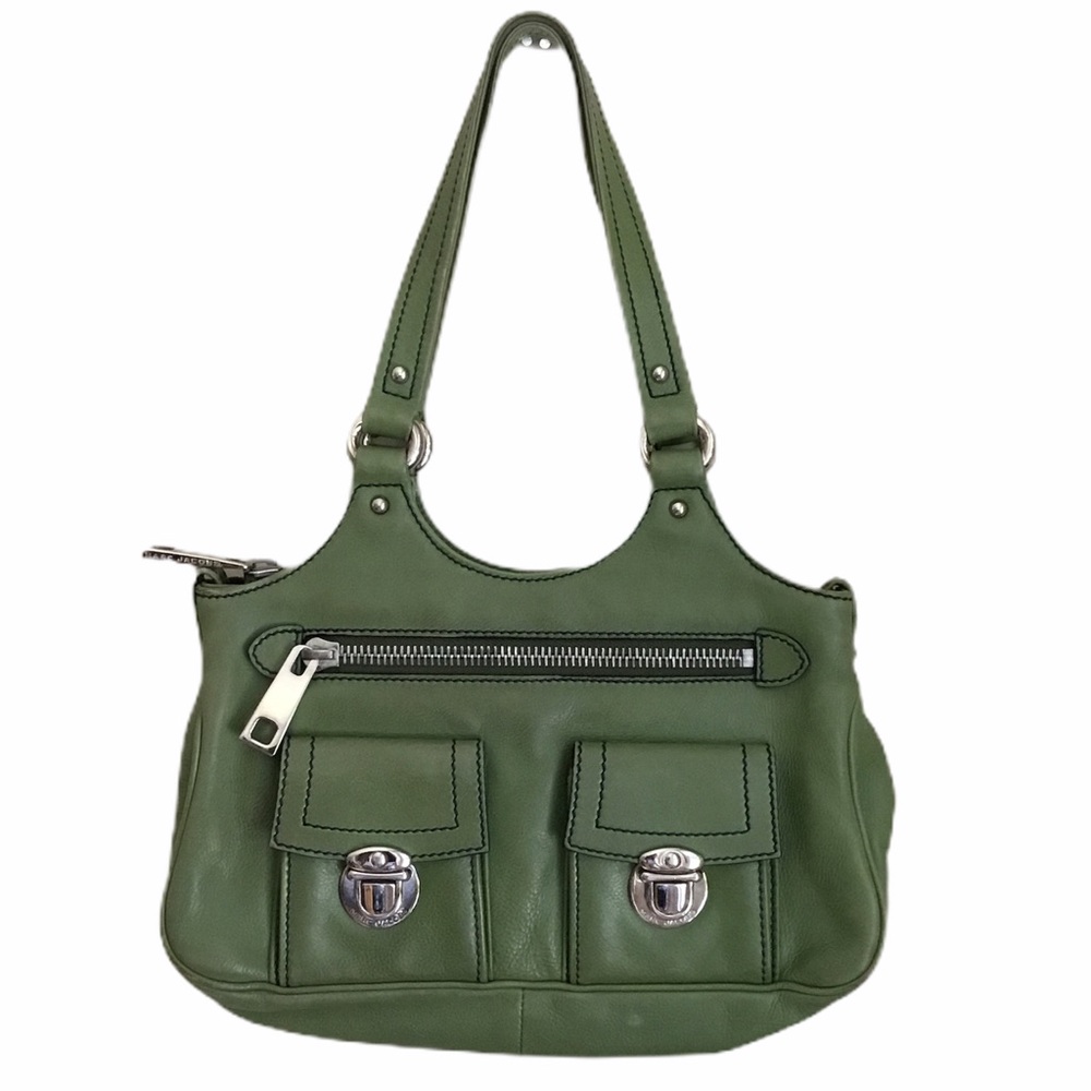 Marc Jacobs Anouck Green Leather Shoulder Bag